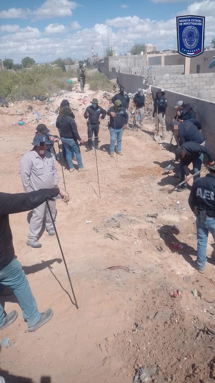 Realiza FGE Norte operativo de rastreo en un terreno baldío